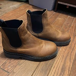 brown leather boots